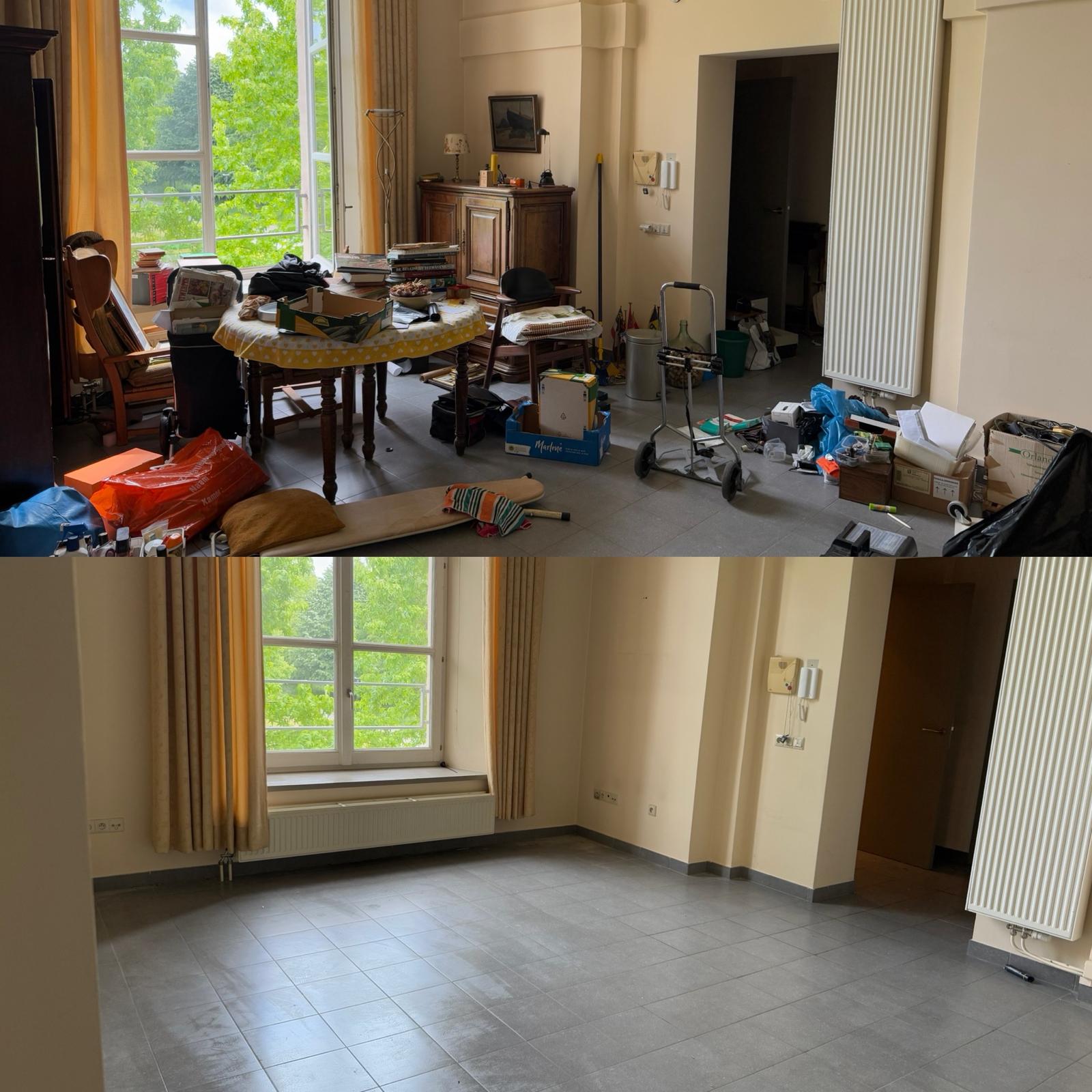 woning leegmaken - voor en na