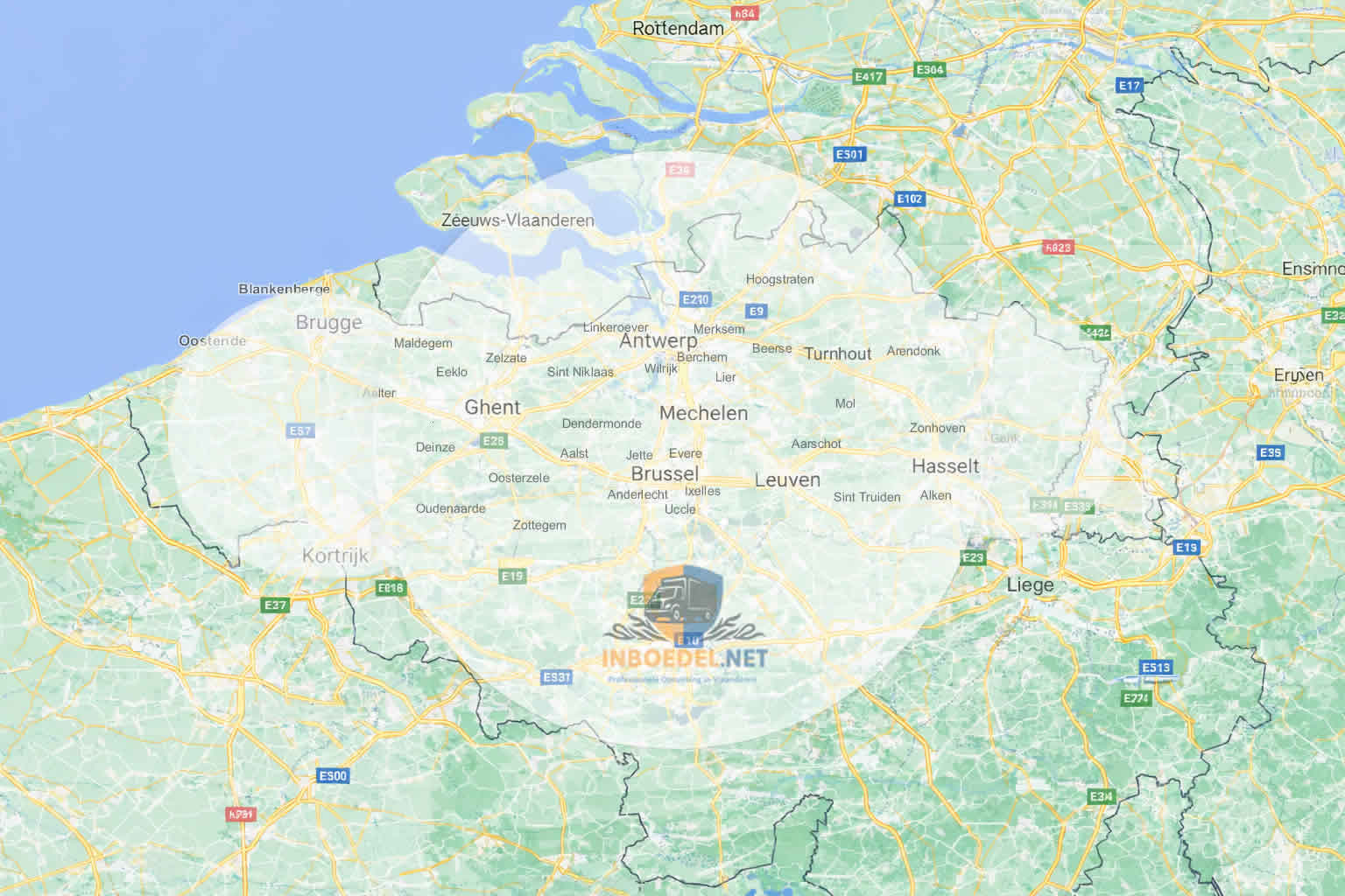 inboedelopruiming-werkgebied-vlaanderen Geografisch werkgebied inboedelopruiming regio Vlaanderen