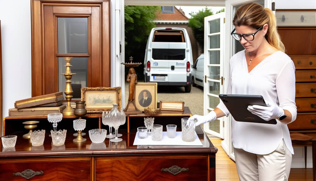 leegmaken-woning-inventarisatie-medewerker Medewerker maakt inventaris tijdens leegmaken woning na overlijden